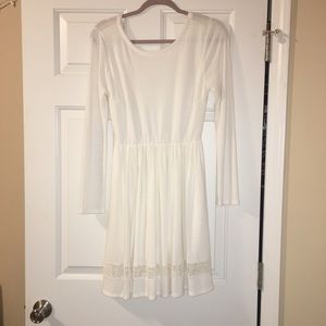 Long sleeve white dress